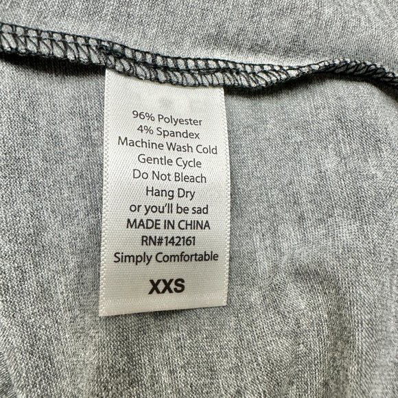 LuLaRoe Retired Julia Dress XXS Gray Body Black Raglan Short Sleeves FormFit NWT - Picture 6 of 9